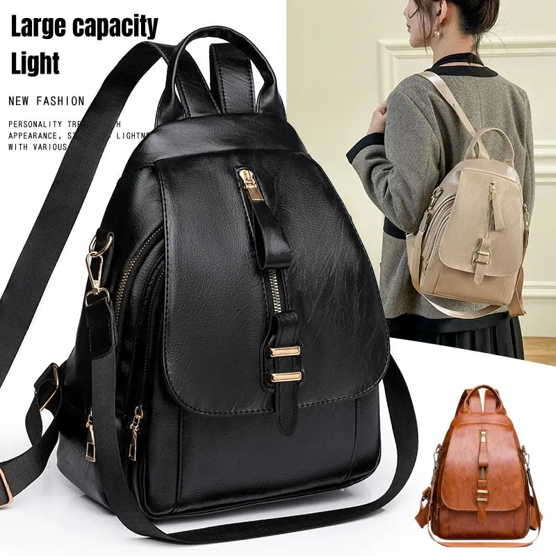 🎒💁【Kup jeden, a drugi dostaniesz za darmo】🔥Nowy plecak ze skóry PU o dużej pojemności dla modnych kobiet na jesień i zimę
