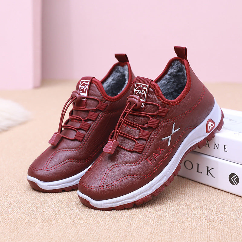 👢✨Para butów kosztuje 129 zł【35-41】Nowe damskie buty do chodzenia na jesień i zimę, wykonane z prawdziwej skóry i ręcznie robione z bawełnianą podszewką polarową.