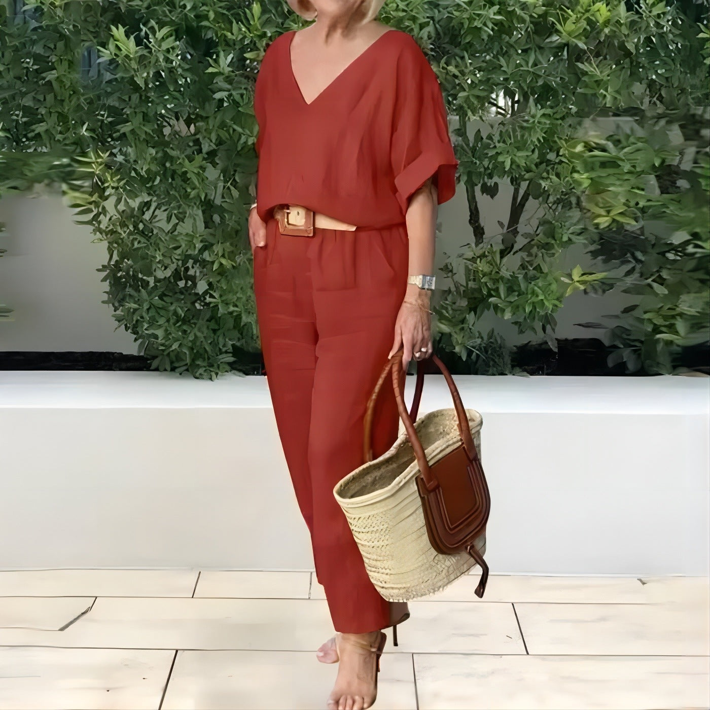 👗 Compleu damă de vară din in și bumbac, lejer și respirabil