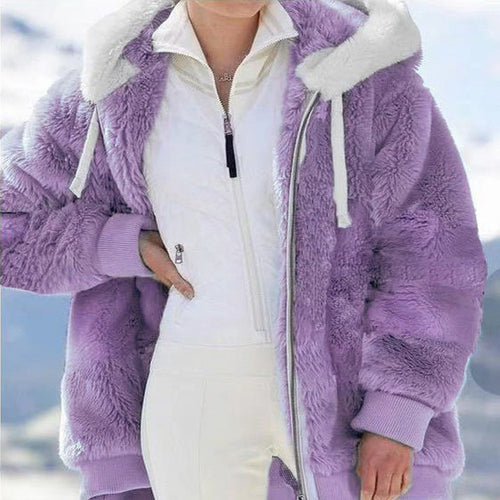 ✨ Zimowy bestseller🔥 [S-5XL] Wysokiej jakości damska ocieplana kurtka z welurowymi wstawkami i paskami