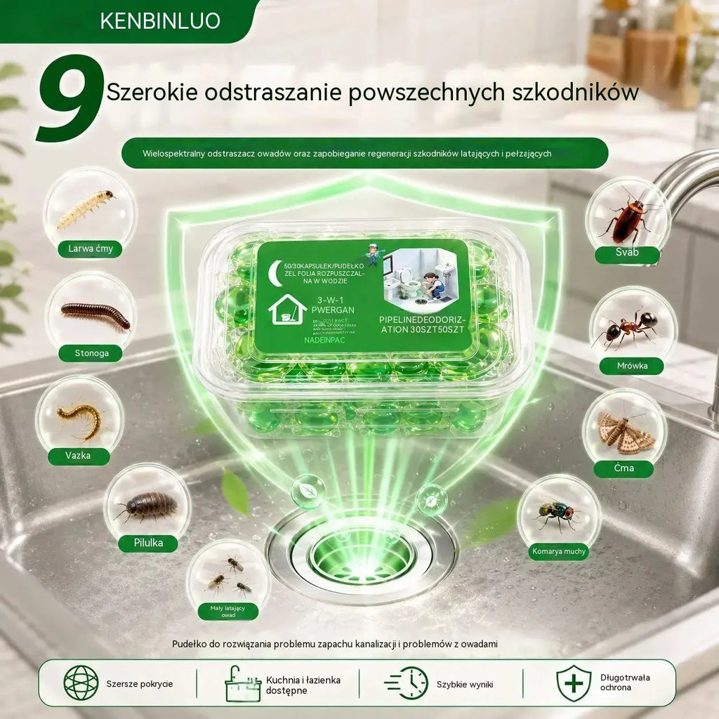 Kup jeden, a drugi dostaniesz gratis! 2 opakowania (100 tabletek) 99 zł. Rozpuszczalne w wodzie kapsułki do usuwania nieprzyjemnych zapachów z odpływów
