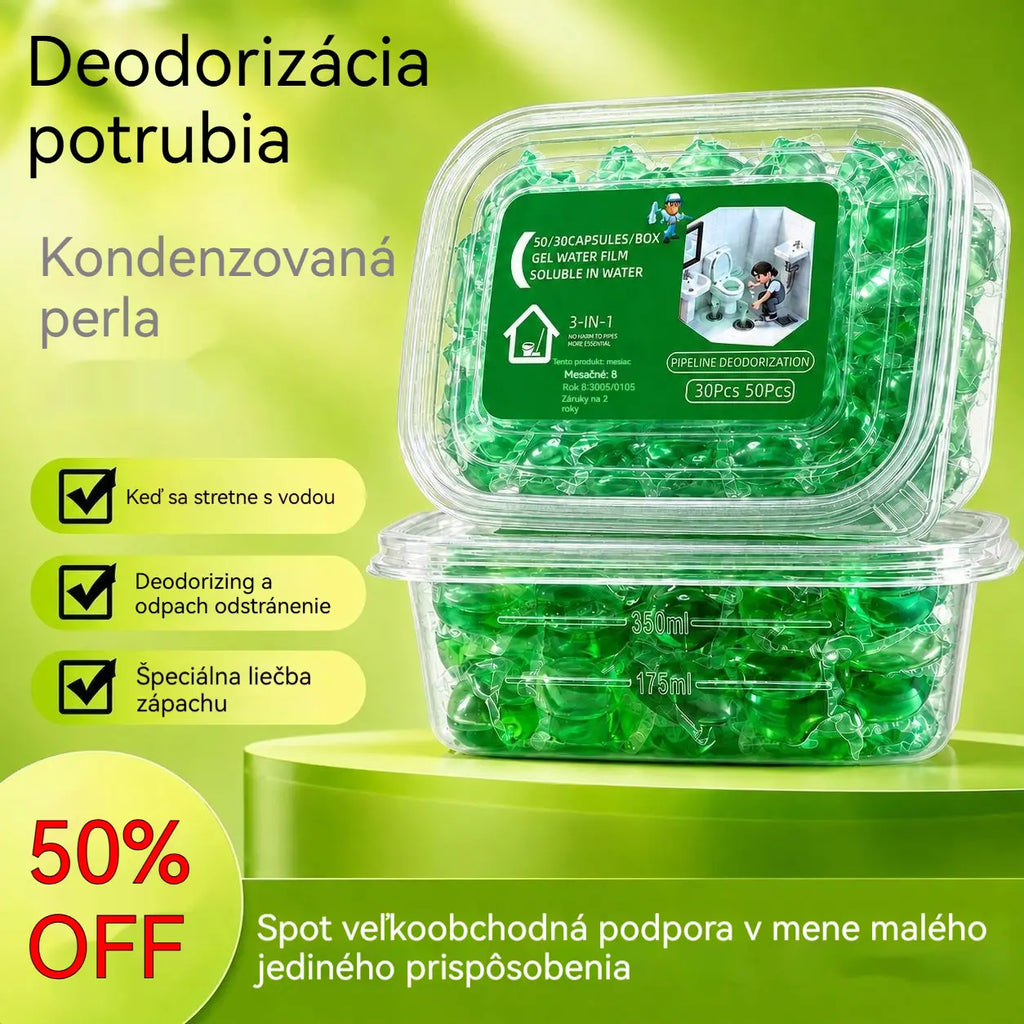 Kup jeden, a drugi dostaniesz gratis! 2 opakowania (100 tabletek) 99 zł. Rozpuszczalne w wodzie kapsułki do usuwania nieprzyjemnych zapachów z odpływów