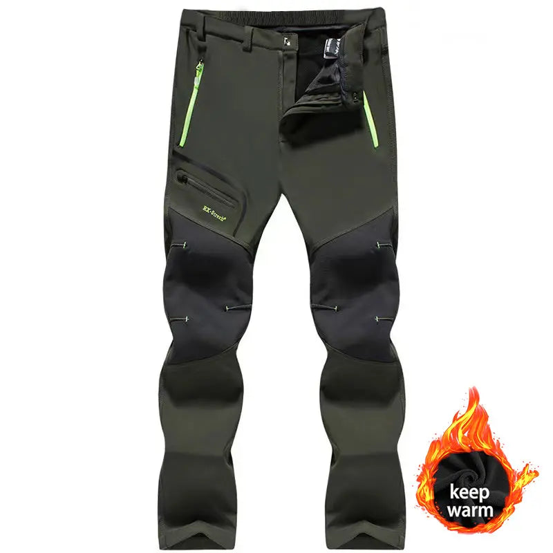 🏃‍♂️【S–5XL】Nowe męskie spodnie outdoorowe na jesień i zimę – ocieplane polarem, wodoodporne i wiatroszczelne