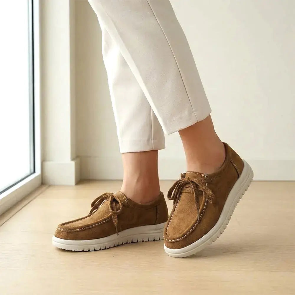 【36-43】Nowe buty casualowe z grubą podeszwą z 2026 r. - pogrubiona, antypoślizgowa i amortyzująca podeszwa; cholewka z zamszu retro; najwyższa jakość.