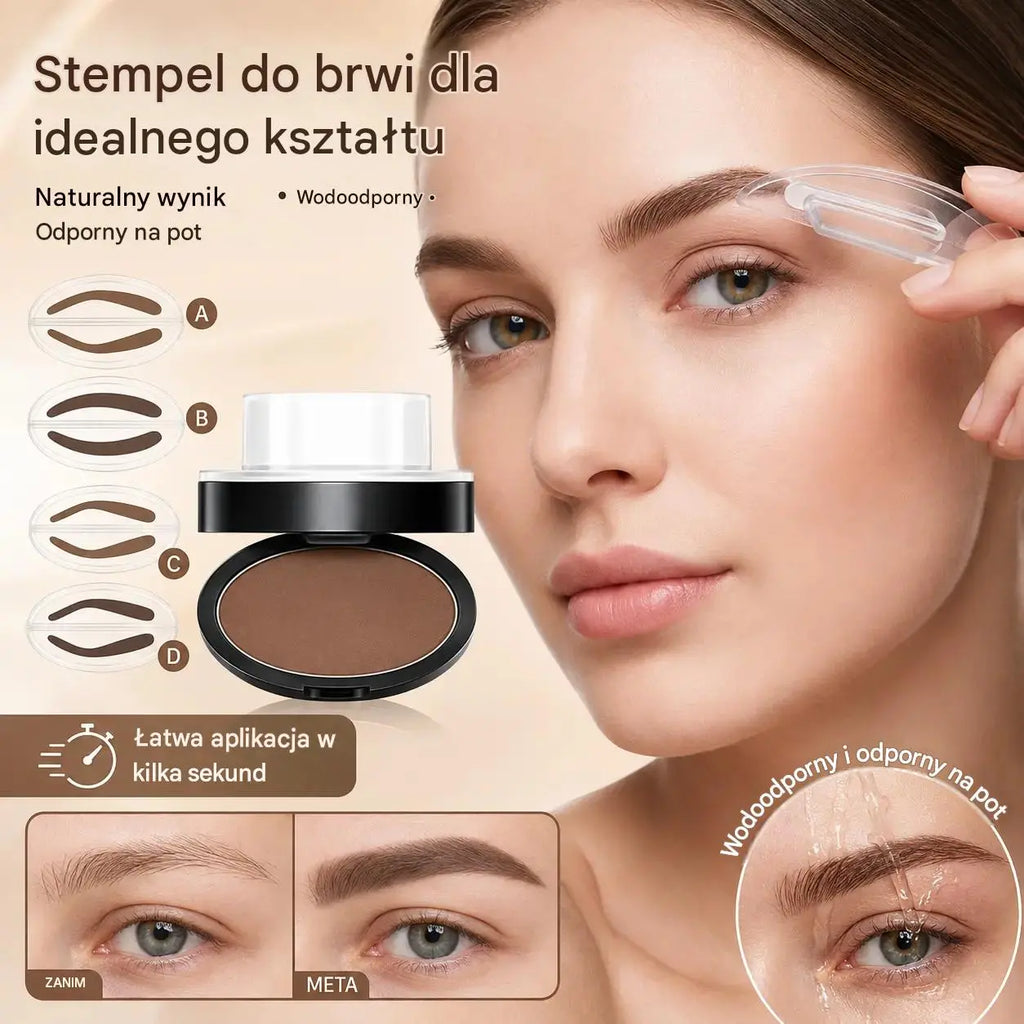 ✍️Puder do brwi w formie stempla – trwały, wodoodporny i odporny na pot; to rewelacyjne narzędzie do modelowania brwi.