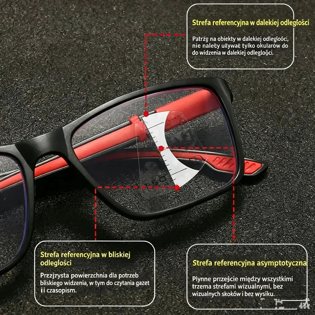 Noi ochelari sportivi multifocali eleganți pentru citit: antialunecare, fotochromatici, ochelari cu dublă utilizare