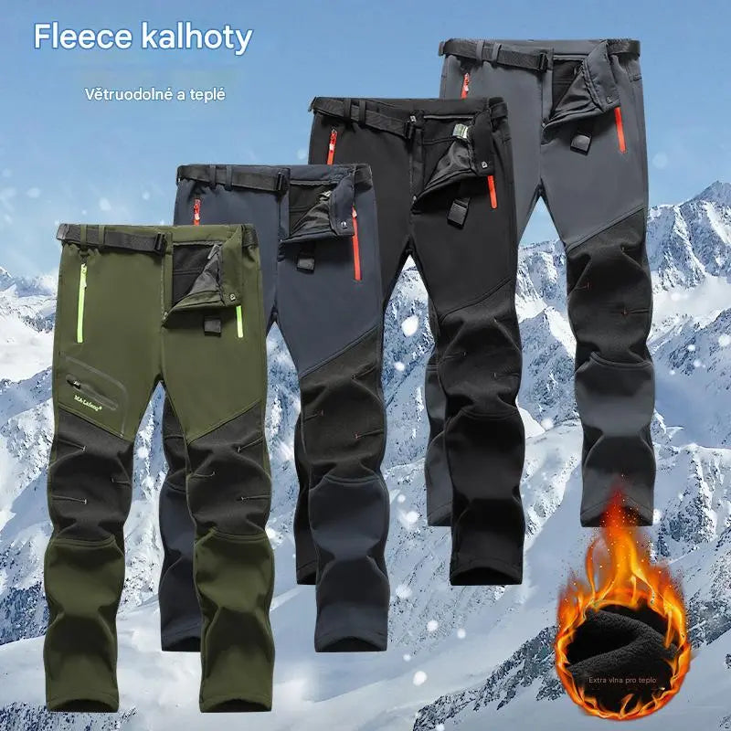🏃‍♂️【S–5XL】Nowe męskie spodnie outdoorowe na jesień i zimę – ocieplane polarem, wodoodporne i wiatroszczelne