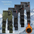 🏃‍♂️【S–5XL】Nowe męskie spodnie outdoorowe na jesień i zimę – ocieplane polarem, wodoodporne i wiatroszczelne