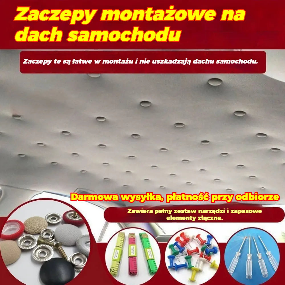 【30 sztuk】Klamry do demontażu płóciennych pokryć dachowych (w zestawie zestaw narzędzi montażowych)