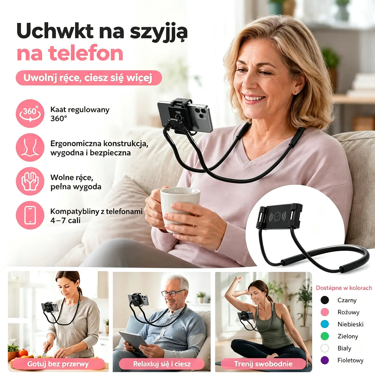📱😌【Ostatni dzień, 50% taniej!】Wielofunkcyjny uchwyt na telefon na szyję