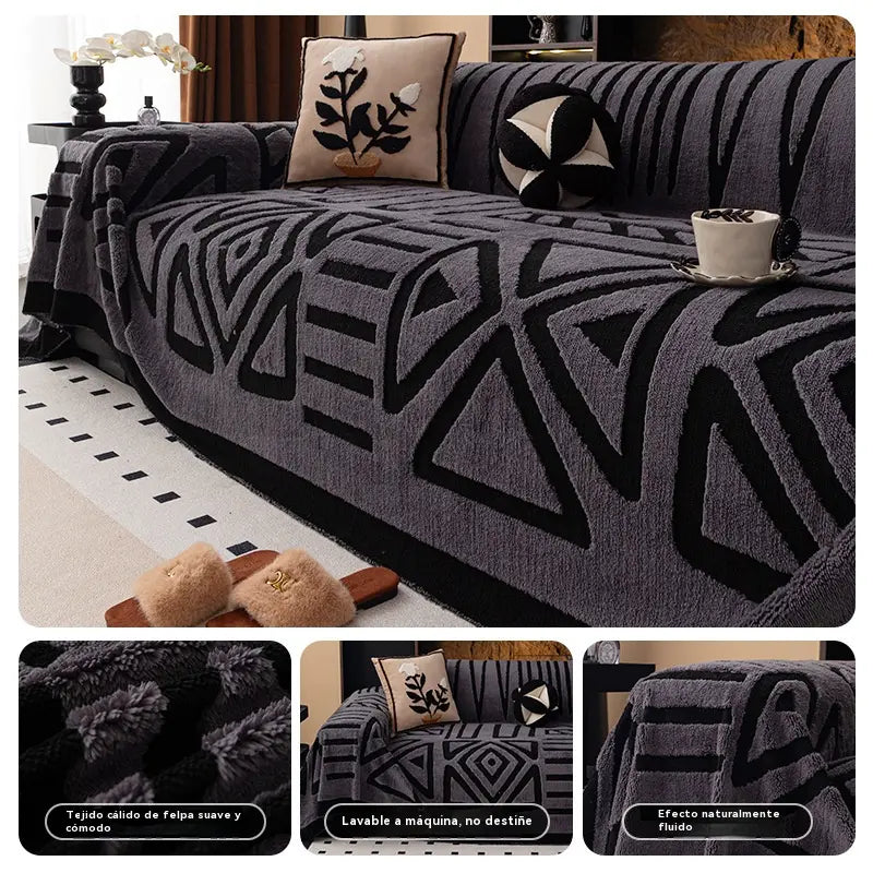 🛋️Oferta specjalna: 🎉Miękkie i antypoślizgowe pluszowe pokrowce na sofę【180*130cm】