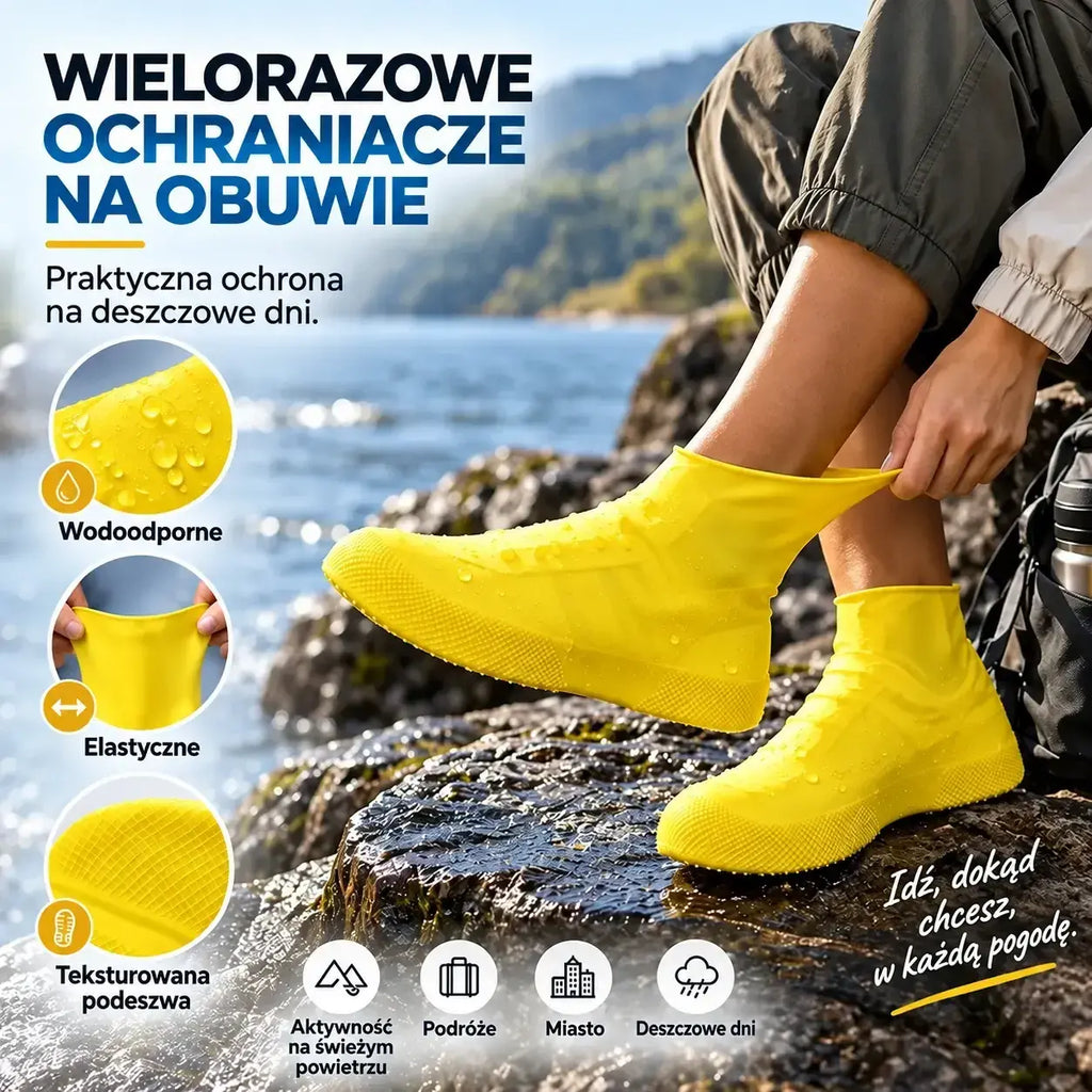🥾💦Odporne gumowe ochraniacze na buty | Ochrona przed wodą i błotem