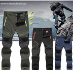 🏃‍♂️【S–5XL】Nowe męskie spodnie outdoorowe na jesień i zimę – ocieplane polarem, wodoodporne i wiatroszczelne