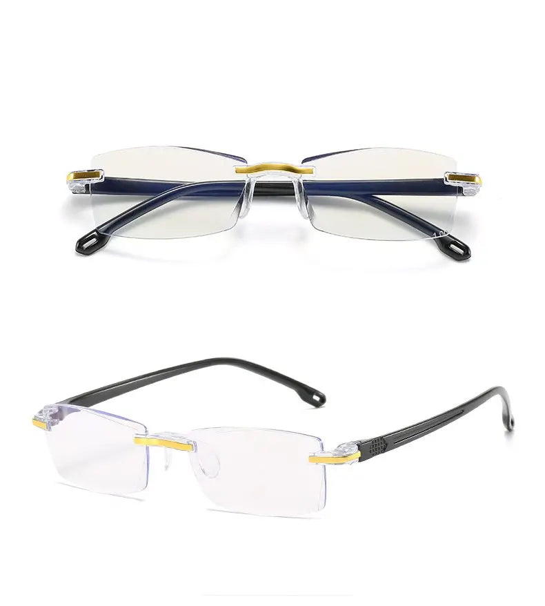 🕶【Kup jeden, a drugi dostaniesz gratis】Okulary do czytania HD z diamentową oprawką i filtrem światła niebieskiego