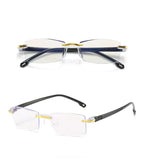 🕶【Kup jeden, a drugi dostaniesz gratis】Okulary do czytania HD z diamentową oprawką i filtrem światła niebieskiego