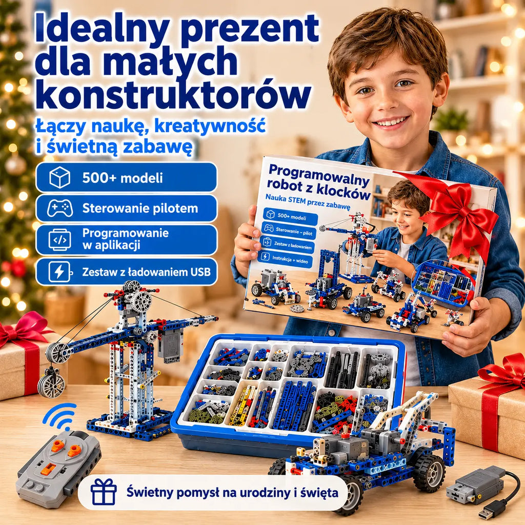 🤖🧩 [Ograniczona czasowo zniżka 50%] Zestaw do samodzielnego montażu elektrycznego robota dla dzieci