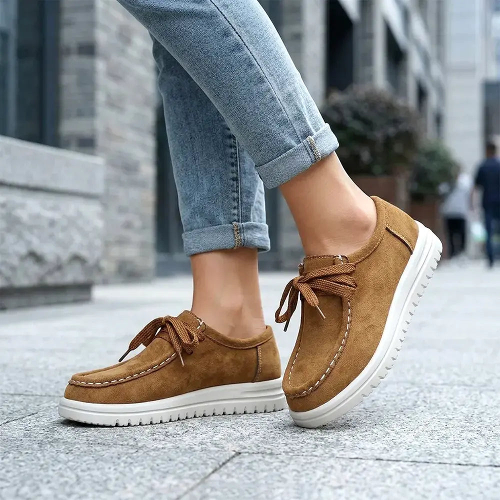 【36-43】Nowe buty casualowe z grubą podeszwą z 2026 r. - pogrubiona, antypoślizgowa i amortyzująca podeszwa; cholewka z zamszu retro; najwyższa jakość.
