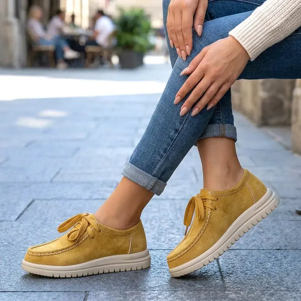【36-43】Nowe buty casualowe z grubą podeszwą z 2026 r. - pogrubiona, antypoślizgowa i amortyzująca podeszwa; cholewka z zamszu retro; najwyższa jakość.