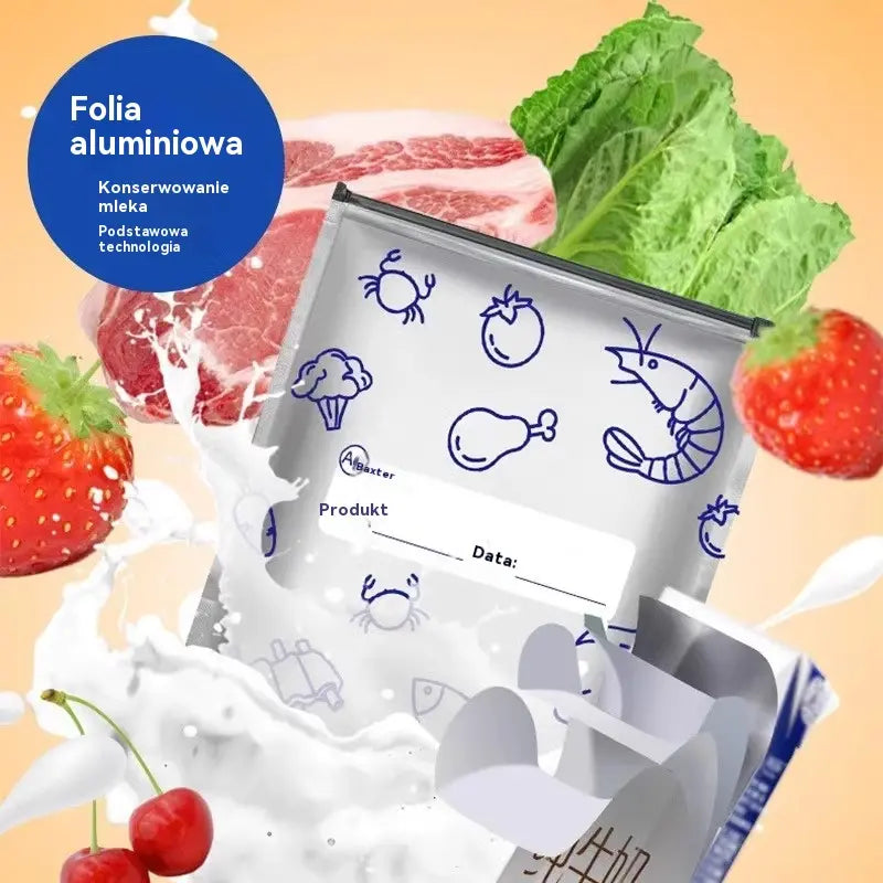 Łącznie 30 antybakteryjnych woreczków z folii aluminiowej, niezwykle łatwych w użyciu, pozwalających zachować świeżość.