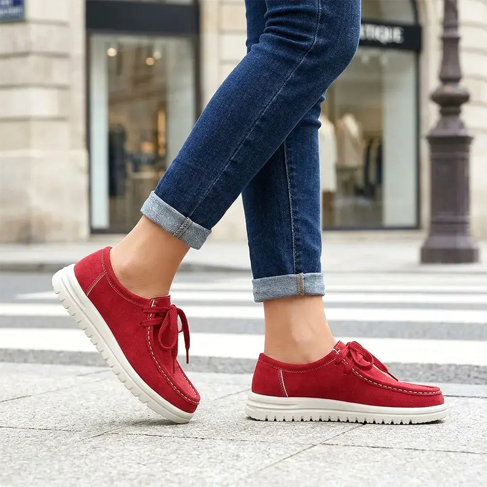 【36-43】Nowe buty casualowe z grubą podeszwą z 2026 r. - pogrubiona, antypoślizgowa i amortyzująca podeszwa; cholewka z zamszu retro; najwyższa jakość.