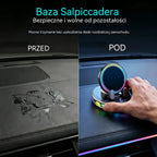 📱 Uchwyt samochodowy RGB z automatycznym zaciskiem i ładowaniem bezprzewodowym 15 W