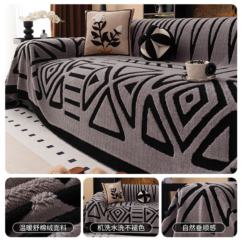 🛋️Oferta specjalna: 🎉Miękkie i antypoślizgowe pluszowe pokrowce na sofę【180*130cm】