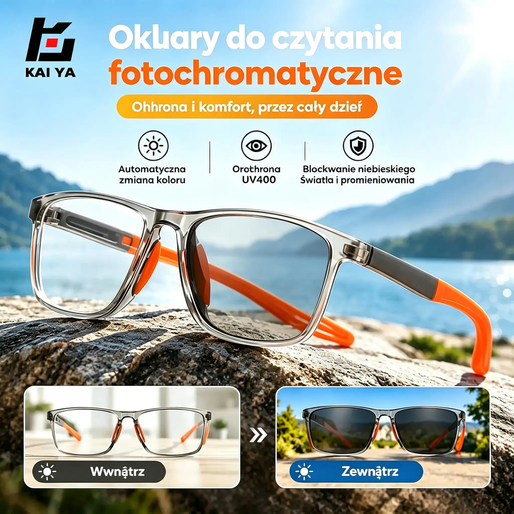 Noi ochelari sportivi multifocali eleganți pentru citit: antialunecare, fotochromatici, ochelari cu dublă utilizare